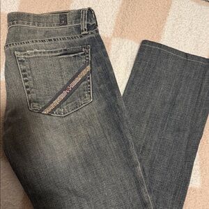 7 For All Mankind Gray Straight Leg Jeans